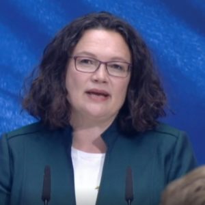 Bà Andrea Nahles, Chủ tịch đảng Dân chủ Xã hội Đức (SPD) tuyên bố từ chức